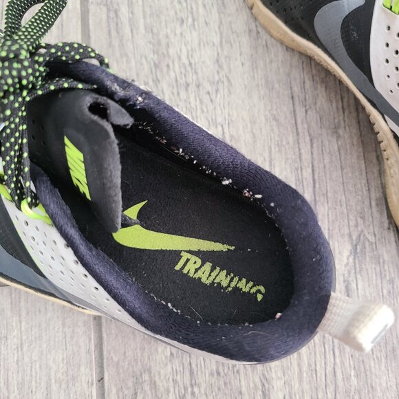 Nike Flywire women's black white and neon yellow training sneakers size 7.5 - Picture 11 of 12